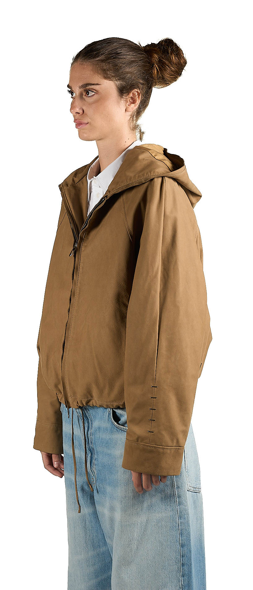 DANIELE BASTA LEATHER AND SILVER JACKET 